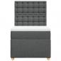 Preview: Boxspringbett mit Matratze Dunkelgrau 90x190 cm Stoff