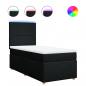 Preview: Boxspringbett mit Matratze Schwarz 100x200 cm Stoff