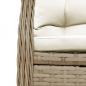 Preview: 5-tlg. Garten-Essgruppe mit Kissen Beige Poly Rattan