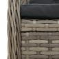 Preview: 5-tlg. Garten-Essgruppe mit Kissen Grau Poly Rattan