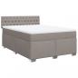 Preview: Boxspringbett mit Matratze Taupe 140x200 cm Stoff