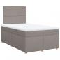 Preview: Boxspringbett mit Matratze Taupe 120x190 cm Stoff