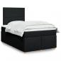 Preview: ARDEBO.de - Boxspringbett mit Matratze Schwarz 120x200 cm Stoff