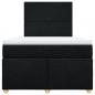 Preview: Boxspringbett mit Matratze Schwarz 120x200 cm Stoff