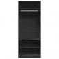 Preview: Kleiderschrank Schwarz 80x50x200 cm Holzwerkstoff