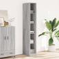 Preview: ARDEBO.de - Kleiderschrank Grau Sonoma 30x50x200 cm Holzwerkstoff