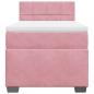 Preview: Boxspringbett mit Matratze Rosa 100x200 cm Samt