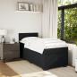 Preview: Boxspringbett mit Matratze Schwarz 100x200 cm Samt