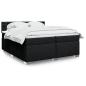 Preview: ARDEBO.de - Boxspringbett mit Matratze Schwarz 200x200 cm Stoff