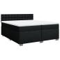 Preview: Boxspringbett mit Matratze Schwarz 200x200 cm Stoff