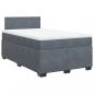 Preview: Boxspringbett mit Matratze Dunkelgrau 120x190 cm Samt