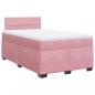 Preview: Boxspringbett mit Matratze Rosa 120x200 cm Samt