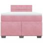 Preview: Boxspringbett mit Matratze Rosa 120x200 cm Samt