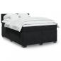 Preview: ARDEBO.de - Boxspringbett mit Matratze Schwarz 140x190 cm Samt