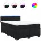 Preview: Boxspringbett mit Matratze Schwarz 140x190 cm Samt