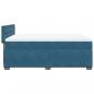 Preview: Boxspringbett mit Matratze Blau 140x190 cm Samt