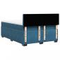 Preview: Boxspringbett mit Matratze Blau 140x190 cm Samt