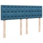 Preview: Boxspringbett mit Matratze Blau 140x190 cm Samt