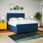 Preview: Boxspringbett mit Matratze Blau 200x200 cm Stoff