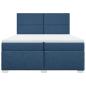 Preview: Boxspringbett mit Matratze Blau 200x200 cm Stoff