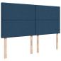 Preview: Boxspringbett mit Matratze Blau 200x200 cm Stoff