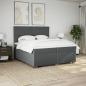 Preview: Boxspringbett mit Matratze Dunkelgrau 200x200 cm Stoff