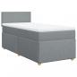 Preview: Boxspringbett mit Matratze Hellgrau 90x200 cm Stoff