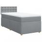 Preview: Boxspringbett mit Matratze Hellgrau 90x200 cm Stoff