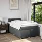 Preview: Boxspringbett mit Matratze Dunkelgrau 120x190 cm Stoff