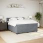 Preview: Boxspringbett mit Matratze Dunkelgrau 200x200 cm Samt