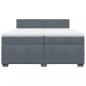 Preview: Boxspringbett mit Matratze Dunkelgrau 200x200 cm Samt