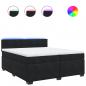 Preview: Boxspringbett mit Matratze Schwarz 200x200 cm Samt