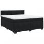 Preview: Boxspringbett mit Matratze Schwarz 200x200 cm Samt