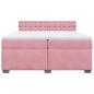 Preview: Boxspringbett mit Matratze Rosa 200x200 cm Samt