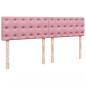 Preview: Boxspringbett mit Matratze Rosa 200x200 cm Samt