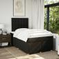 Preview: Boxspringbett mit Matratze Schwarz 120x200 cm Stoff