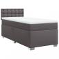 Preview: Boxspringbett mit Matratze Grau 80x200 cm Kunstleder