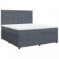 Preview: Boxspringbett mit Matratze Dunkelgrau 200x200 cm Samt