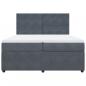 Preview: Boxspringbett mit Matratze Dunkelgrau 200x200 cm Samt