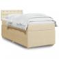 Preview: ARDEBO.de - Boxspringbett mit Matratze Creme 90x190 cm Stoff