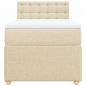 Preview: Boxspringbett mit Matratze Creme 90x190 cm Stoff