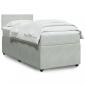 Preview: ARDEBO.de - Boxspringbett mit Matratze Hellgrau 90x190 cm Samt