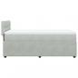 Preview: Boxspringbett mit Matratze Hellgrau 90x190 cm Samt