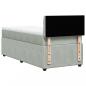 Preview: Boxspringbett mit Matratze Hellgrau 90x190 cm Samt