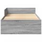 Preview: Bettgestell Grau Sonoma 90x190 cm Holzwerkstoff