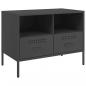 Preview: TV-Schrank Schwarz 68x39x50,5 cm Stahl