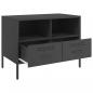 Preview: TV-Schrank Schwarz 68x39x50,5 cm Stahl