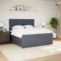 Preview: Boxspringbett mit Matratze Dunkelgrau 200x200 cm Samt