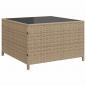 Preview: Gartensofa in L-Form mit Tisch und Kissen Beige Poly Rattan