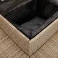 Preview: Gartensofa in L-Form mit Tisch und Kissen Beige Poly Rattan